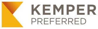 alt="Kemper Logo, a note that says 'Kemper Preferred, with a yellow logo on the far left side."
