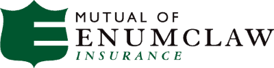 alt="Mutual of Enumclaw Insurance logo, with a green E Logo on green color.