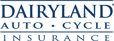 alt="Dairyland Logo, trademark, all written in blue colored fonts."