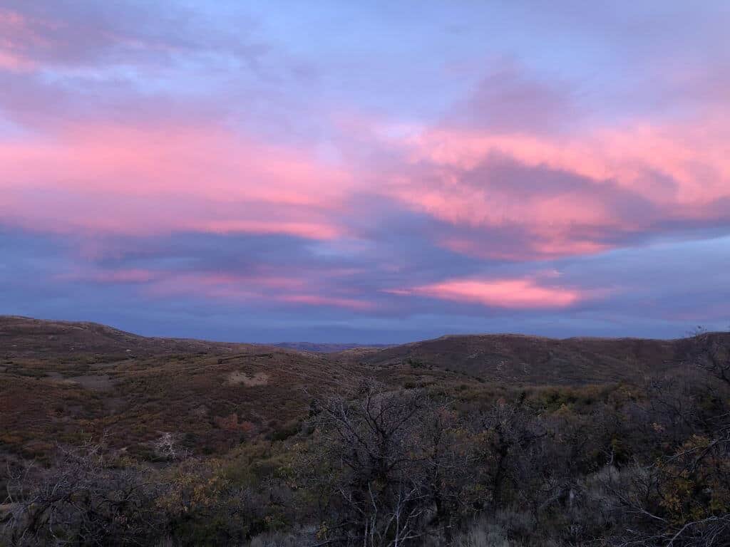 Mountain with Pinkish sky