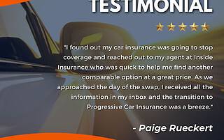 Google Review of Inside Insurance by Paige Rueckert