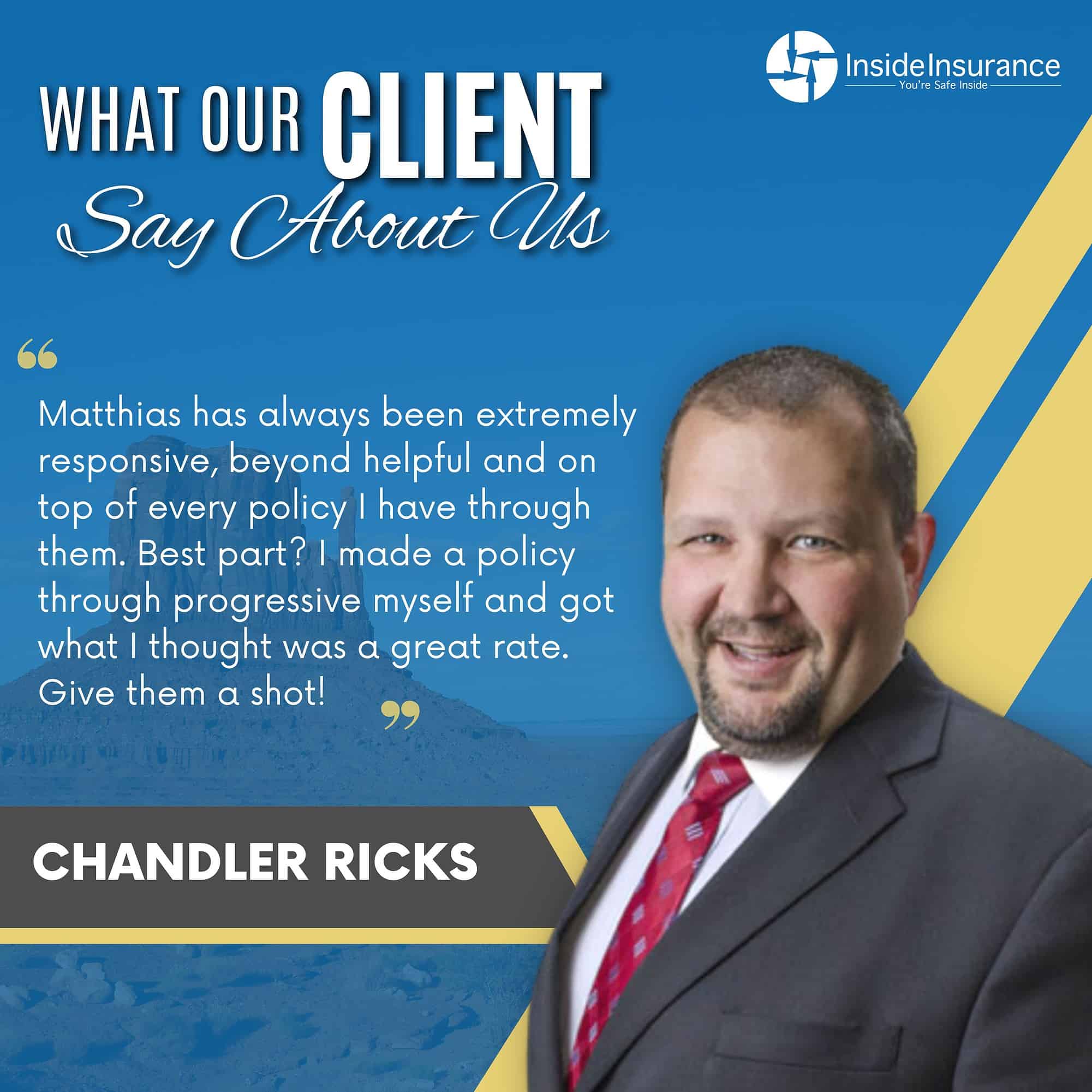 Google Review of Inside Insurance from Chandler Ricks