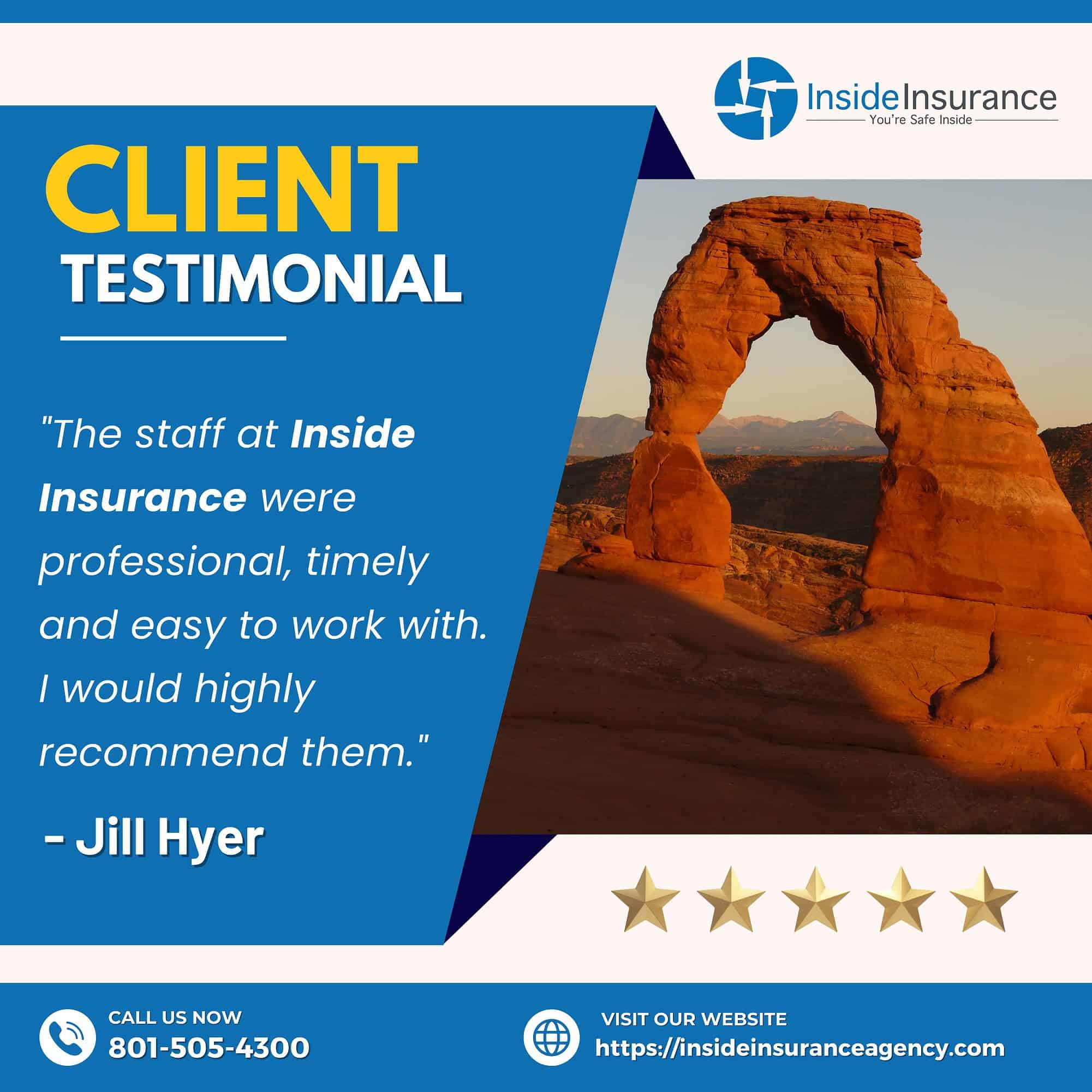 Google Review of Inside Insurance from Jill Hyer